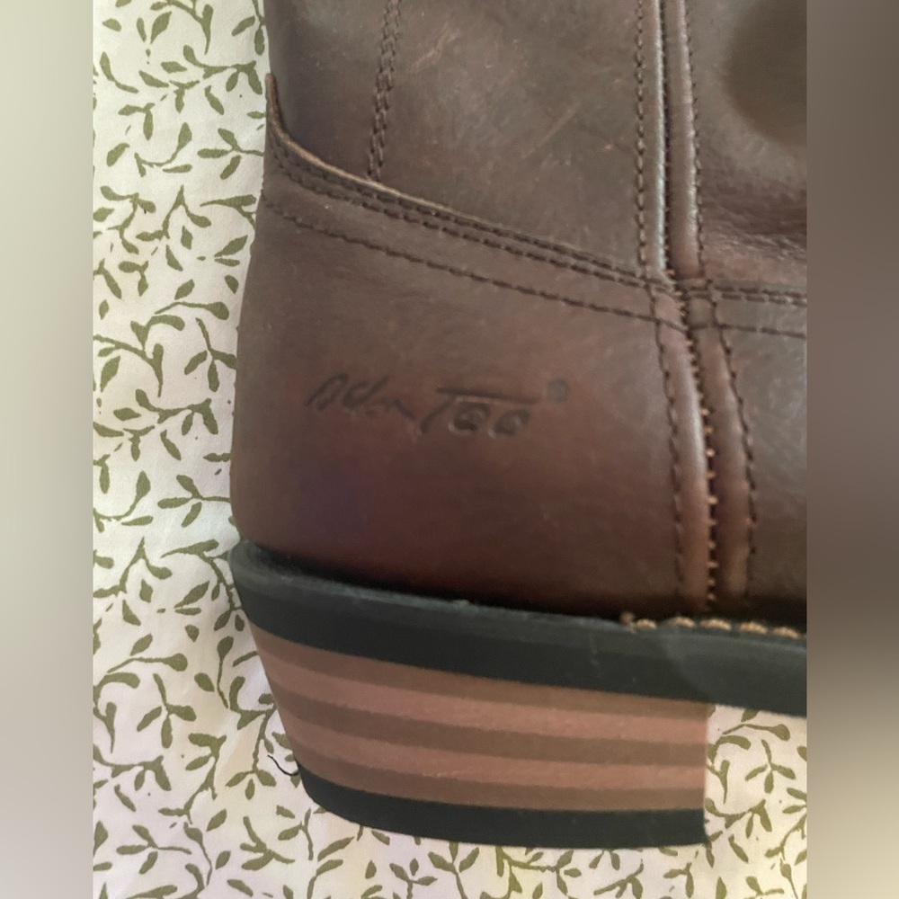 AdTec Men's 11" Ranch Wellington Classic Western Boots Leather Redteak Size 8.5 - Picture 3 of 10